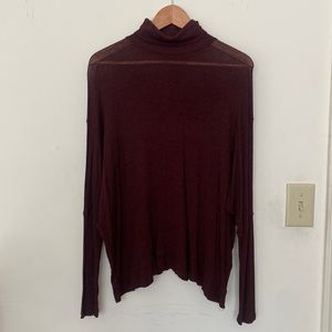 Zara Burgundy Oversized Turtleneck